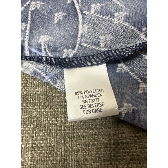 Croft & Barrow Womens Sleeveless Blue Paisley Pleated Top Large Summer Cruise - Picture 5 of 7